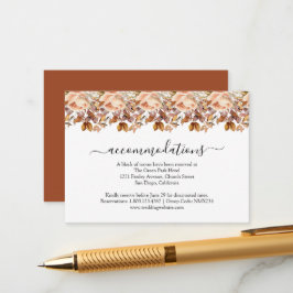 Höst Höst Löv Rustik Lanthandels Boho Bröllop Tilläggskort