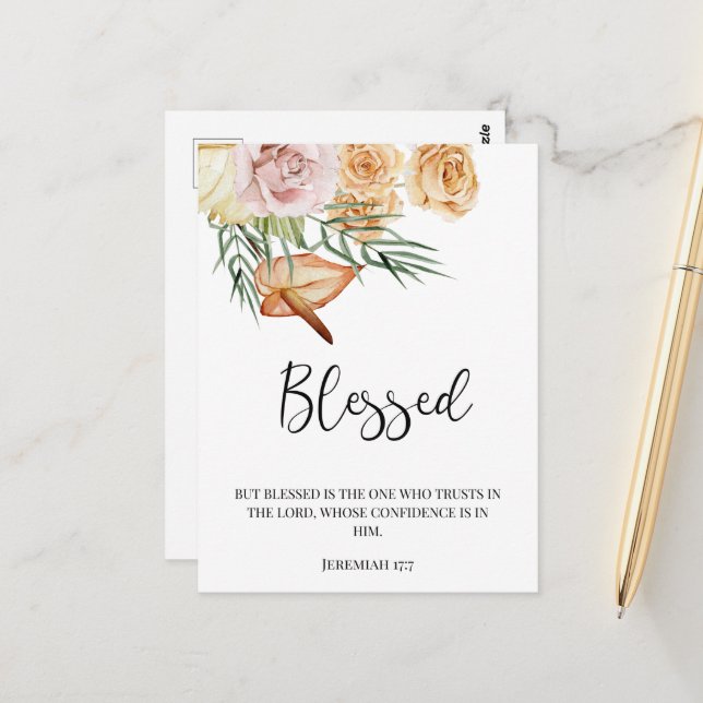 Höst Höst Lycklig Glad Tacksgiving Vykort (Fram/Back In Situ)