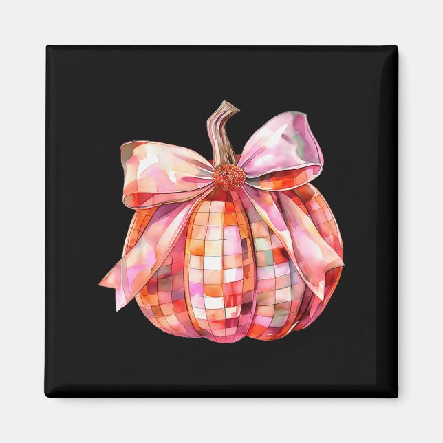 Höst Höst Nk Och Orange Diskokula Pumpa Halloween Magnet (Framsidan)