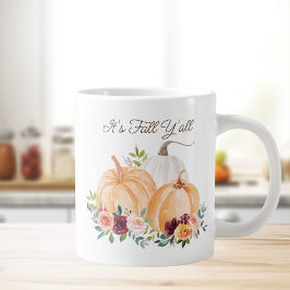 Höst Höst Pumpa och Blommor Jumbo Mugg