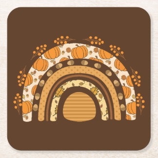 Höst/höst regnbåge underlägg papper kvadrat