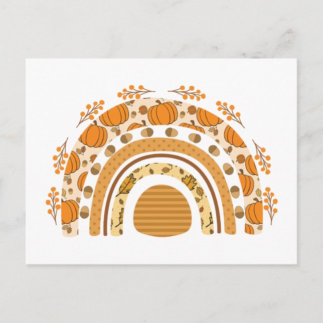 Höst/höst regnbåge vykort (Framsida)