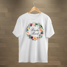 Höst Höst Ros Blomma Blommig Krans Brudtjänsteflic T Shirt