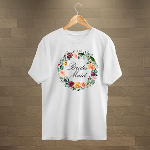 Höst Höst Ros Blomma Blommig Krans Brudtjänsteflic T Shirt