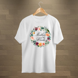 Höst Höst Ros Blomma Blomster Krans Brud Mor T Shirt
