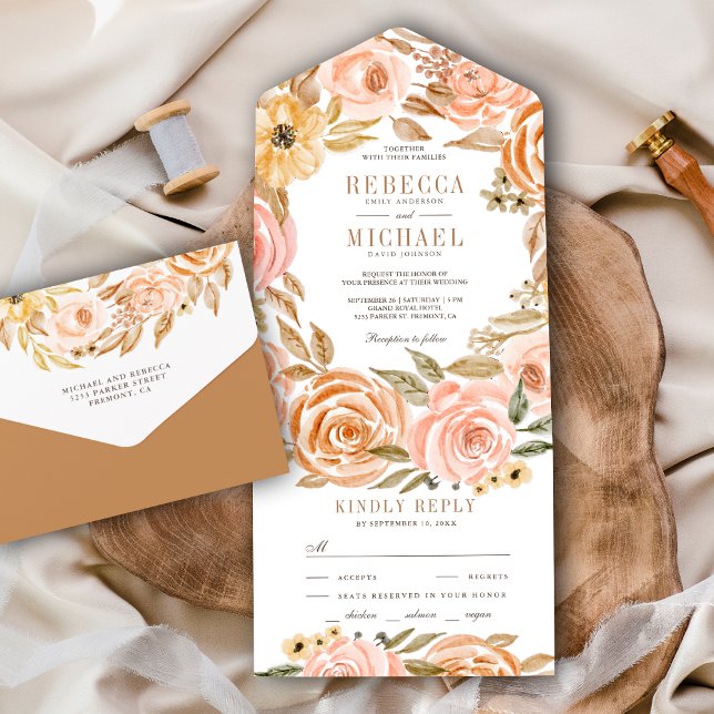Höst Höst Rustik Jordnära Blommig Bröllop (Skapare uppladdad)