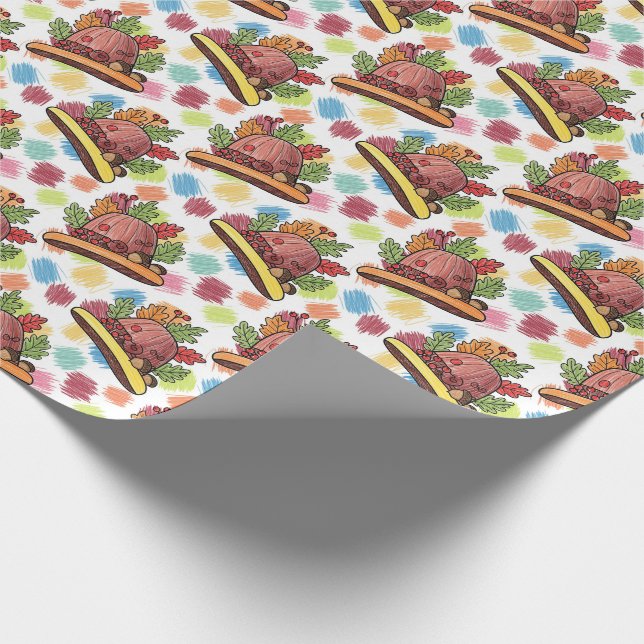Höst Höst Tacksgiving Nöt Presentpapper (Hörn)