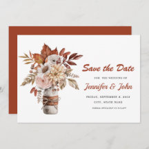 Höst Höst Terrakotta Rustik Blommig Bröllop