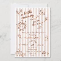 Höst Höst Turkiet Baby Shower Inbjudan