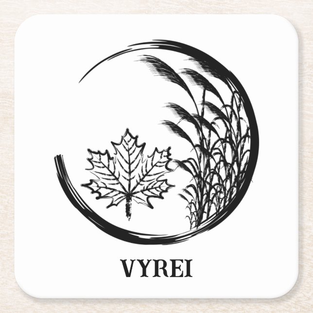 Höst/höst, Vapensköld Underlägg Papper Kvadrat (Framsidan)