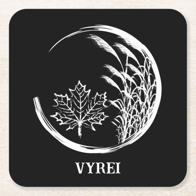 Höst/höst, Vapensköld Underlägg Papper Kvadrat (Framsidan)