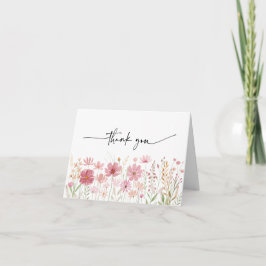 Höst Höst Vildblomma Blommig Bröllop Brud- Tack Kort