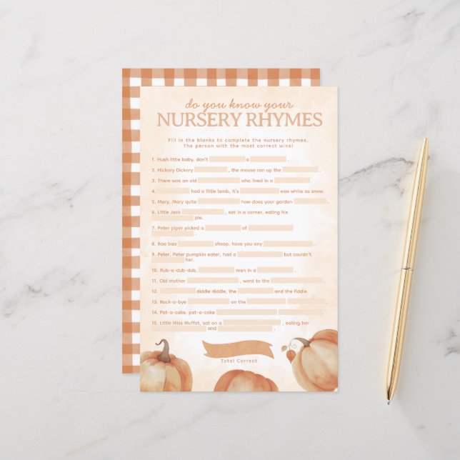 Höst Höstbarn Baby Shower Nursery Rim Lek (Fram/Back In Situ)