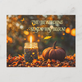 Höst Höstdagjämning Mabon Ljus Pumpa Helg Vykort