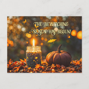 Höst Höstdagjämning Mabon Ljus Pumpa Helg Vykort
