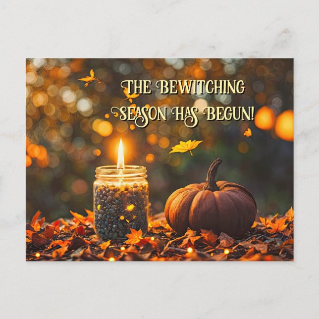 Höst Höstdagjämning Mabon Ljus Pumpa Helg Vykort (Framsida)