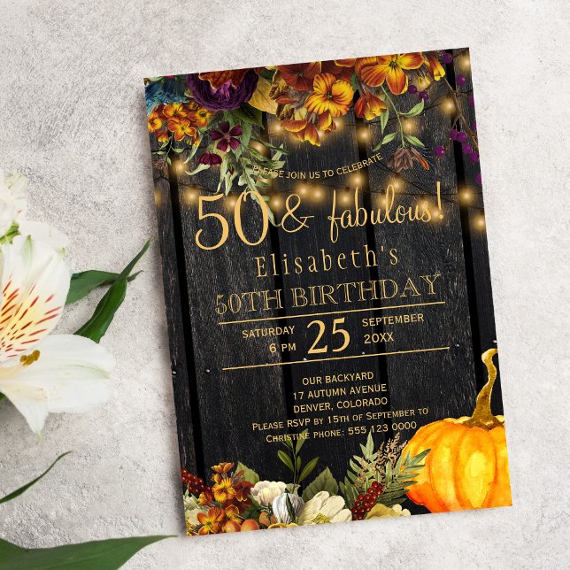 Höst höstlila blommor rustik chic 50 fantastiska å inbjudningar (Skapare uppladdad)