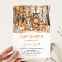 Höst Höstlöv Skogsdjur Baby Shower