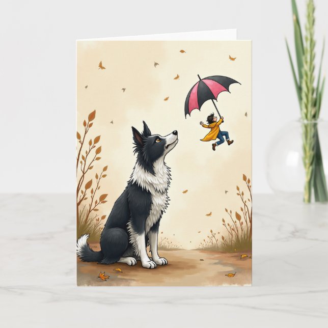 Höst Hund Pappas Dag Kort (Framsida)