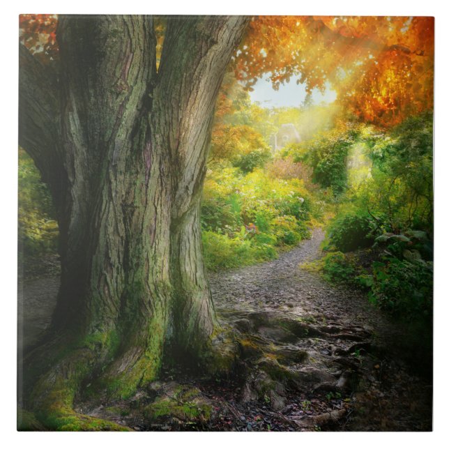 Höst - huset väg till grannies kakelplatta (Framsidan)