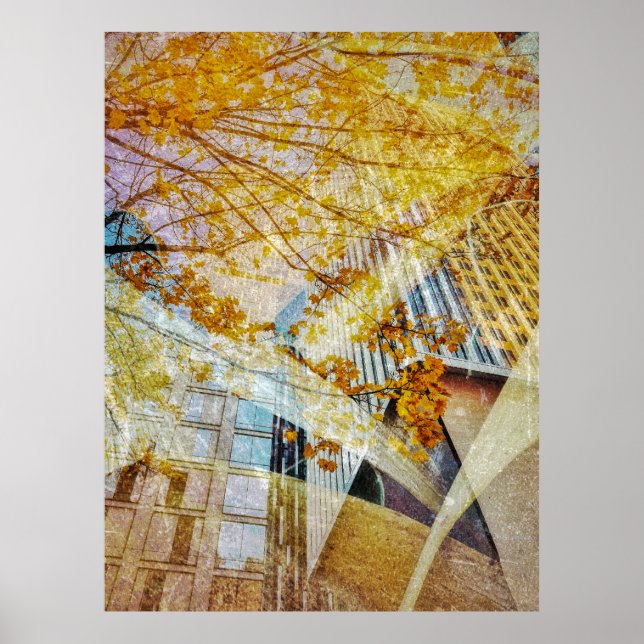 Höst i Abstrakt Stad Poster (Framsidan)