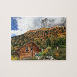 Höst i Alpernorna, Haute-Savoie, Fransk Alpernor Pussel