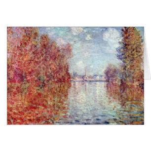Höst i Argenteuil av Claude Monet Hälsningskort