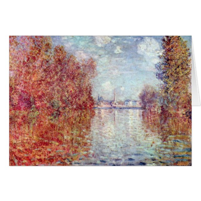 Höst i Argenteuil av Claude Monet Hälsningskort (Framsidan Horizontal)