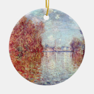 Höst i Argenteuil av Claude Monet Julgransprydnad Keramik