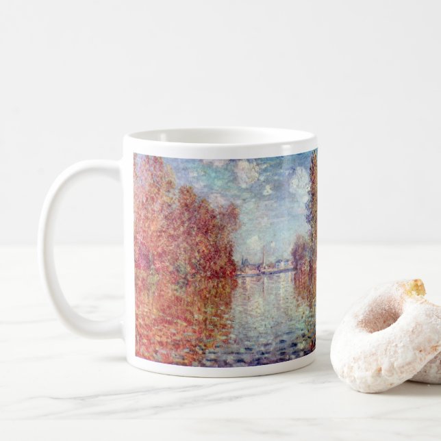 Höst i Argenteuil av Claude Monet Kaffemugg (Med munk)