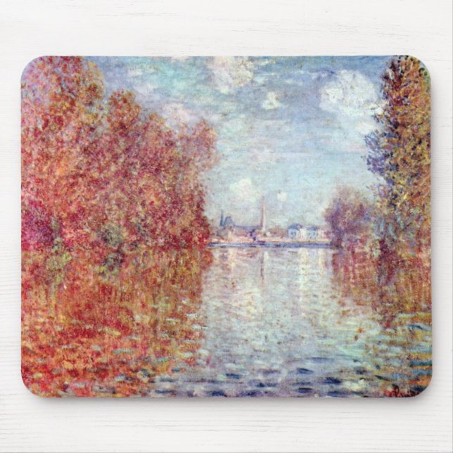 Höst i Argenteuil av Claude Monet Musmatta (Framsidan)