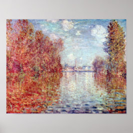 Höst i Argenteuil av Claude Monet Poster