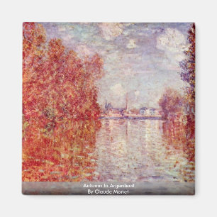 Höst i Argenteuil vid Claude Monet Magnet