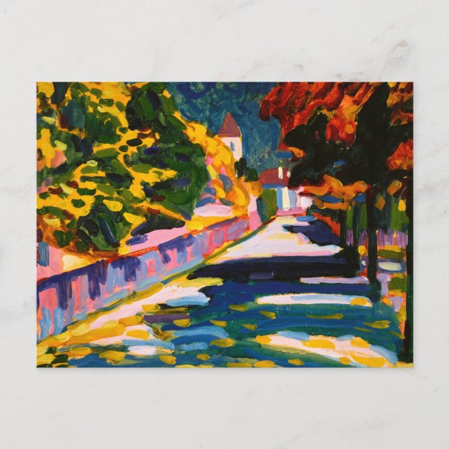 Höst i Bayern, 1908 av Wassily Kandinsky Vykort (Framsida)