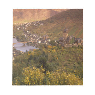 Höst i Cochem, Rheinland Pfalz, Tyskland Anteckningsblock