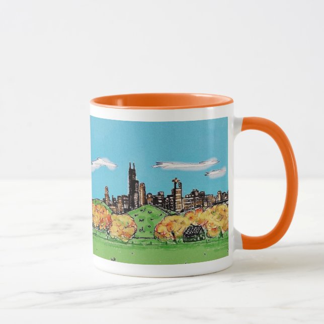 Höst i den Chicago muggen Mugg (Höger)