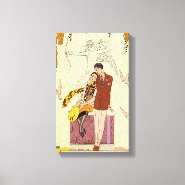 Höst i Frankrike Art Deco Canvastryck (Framsida)