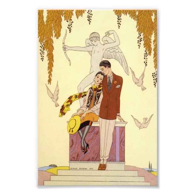 Höst i Frankrike Art Deco Fototryck (Framsidan)