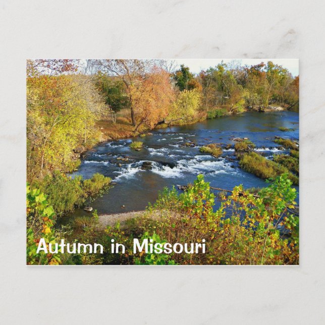 Höst i Joplin Missouri / Shoal Creek Vykort (Framsida)