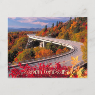 Höst i North Caroline Blue Ridge Parkway Vykort