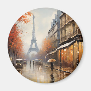 Höst i Paris Frankrike Magnet