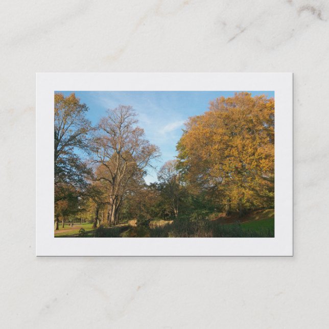 Höst i parken (vid gränsen) visitkort (Framsida)