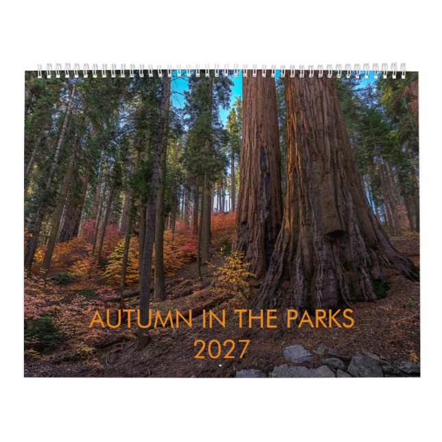 Höst i parkerna 2027 12-månaders väggkalender kalender (Omslag)