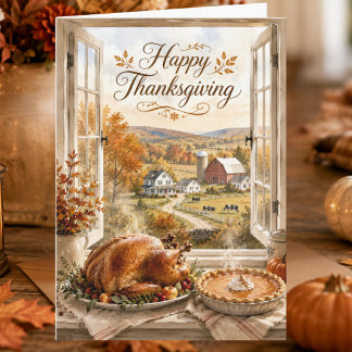 Höst i Pennsylvania Country Glad Thanksgiving Helgkort