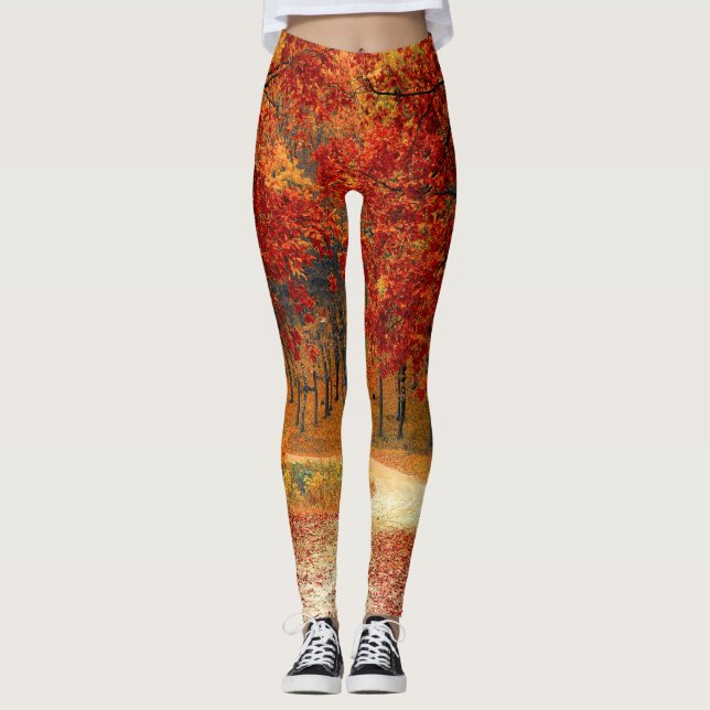 höst i skogen leggings (Framsida)