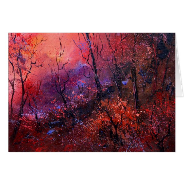 Höst i trät hälsningskort (Framsidan Horizontal)