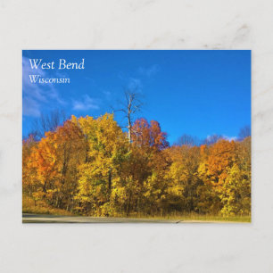 Höst i Väster Bend, vykort för Wisconsin