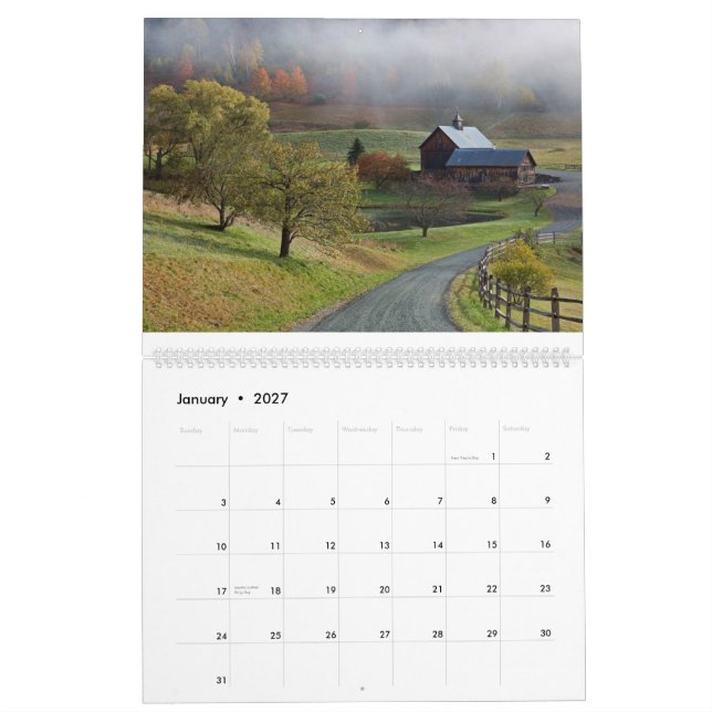 Höst i Vermont - 2015 Kalender (Jan 2027)