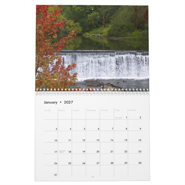 Höst i Vermont Kalender (Jan 2027)