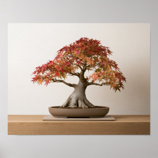 Höst Japansk Lönn Bonsai Konsttryck | Väggkonst
